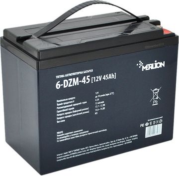 Тягова акумуляторна батарея AGM Merlion 6-DZM-45 12V 45Ah M5