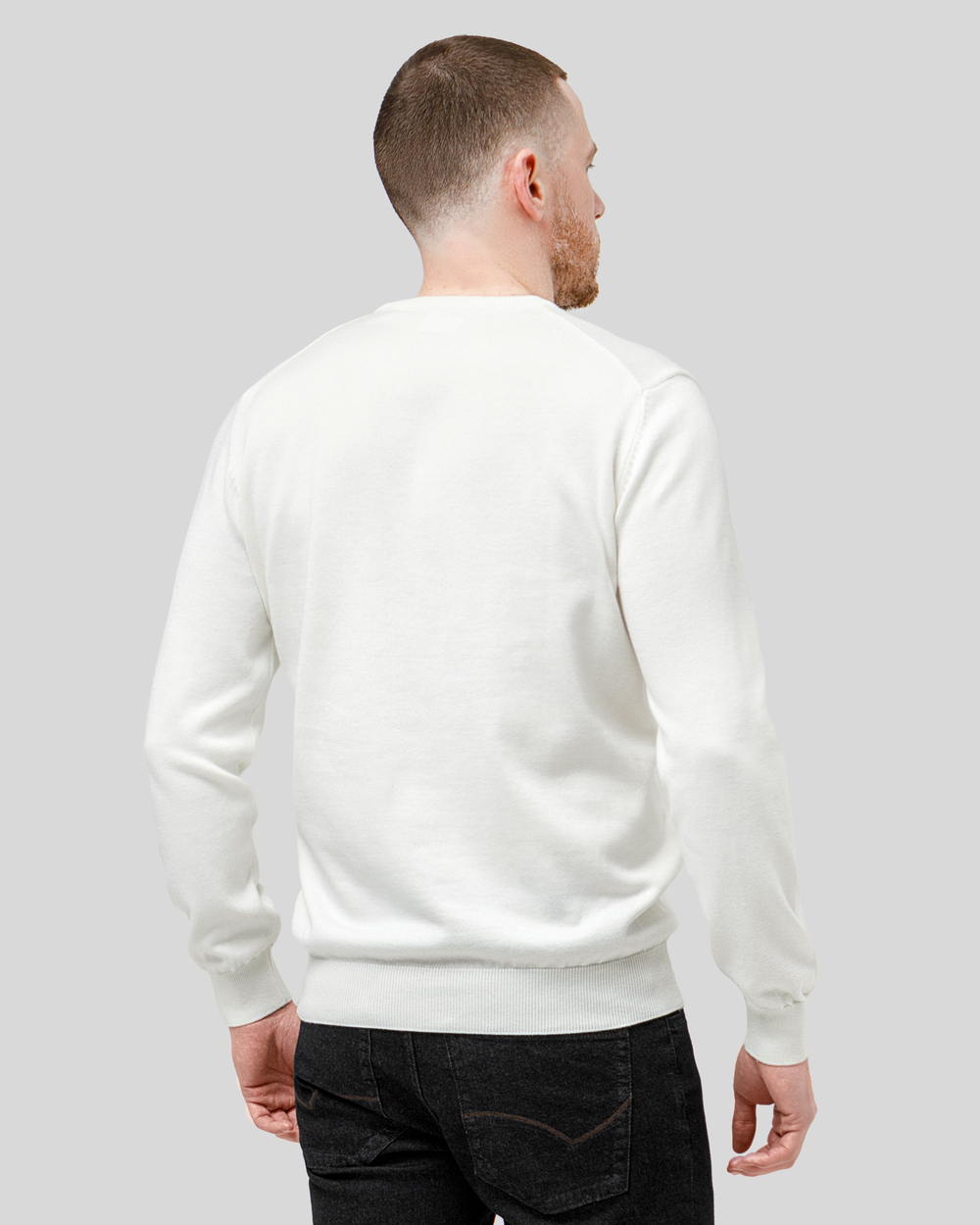 Джемпер чоловічий молочного кольору (арт. 7662300506)