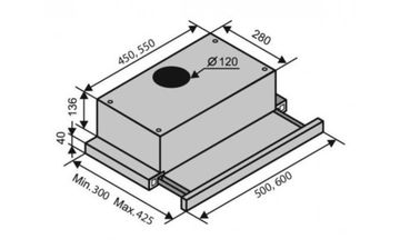 Витяжка VENTOLUX GARDA 50 INOX (650) IT