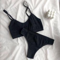 Комплект білизни в рубчик