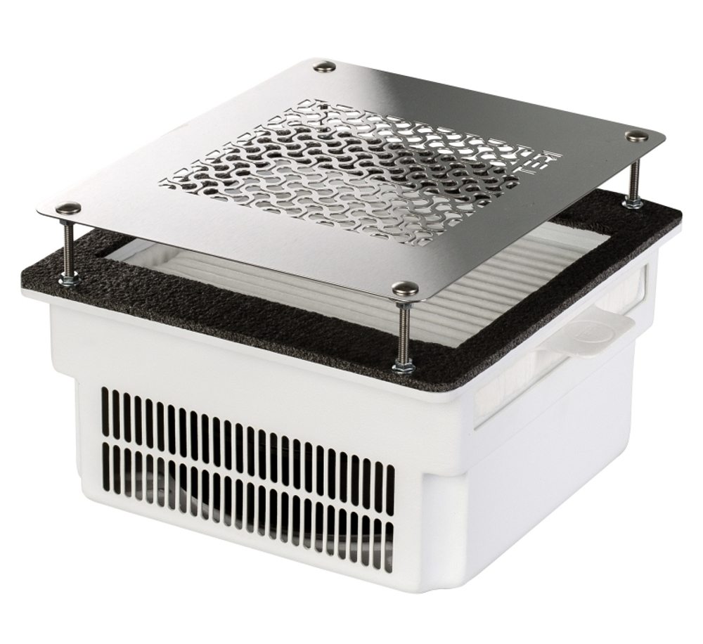 Врізна манікюрна витяжка з HEPA фільтром Teri 800, колір білий (сітка металік)