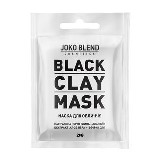 Чорна глиняна маска для обличчя Black Сlay Mask Joko Blend 20 г