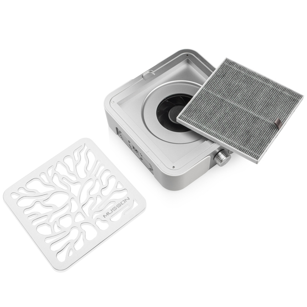 Витяжка Musson X3 Silver з НЕРА-фільтром 72W для манікюру та педикюру