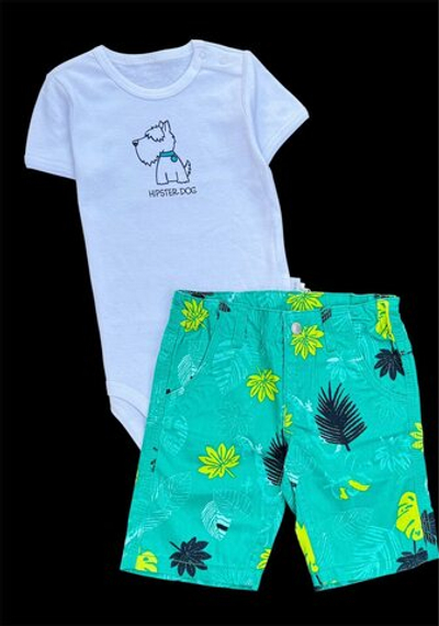 Костюм 2в1: шорти, боді-футболка "Hipster", бавовна, котон ТМ "OVS", ТМ "Pusblu" (98 см)