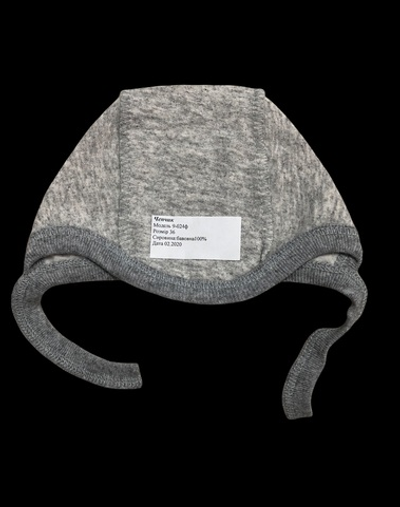 Шапочка із завязками, футер ТМ "Happy ToT" (0-1 міс, 36 см)