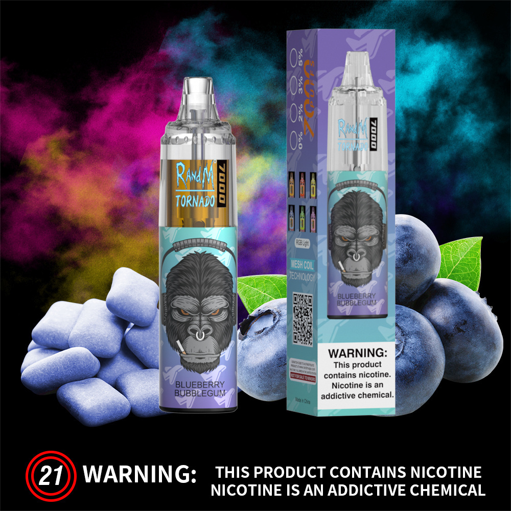RandM Tornado 7000 Blueberry Bubblegum 5% nic