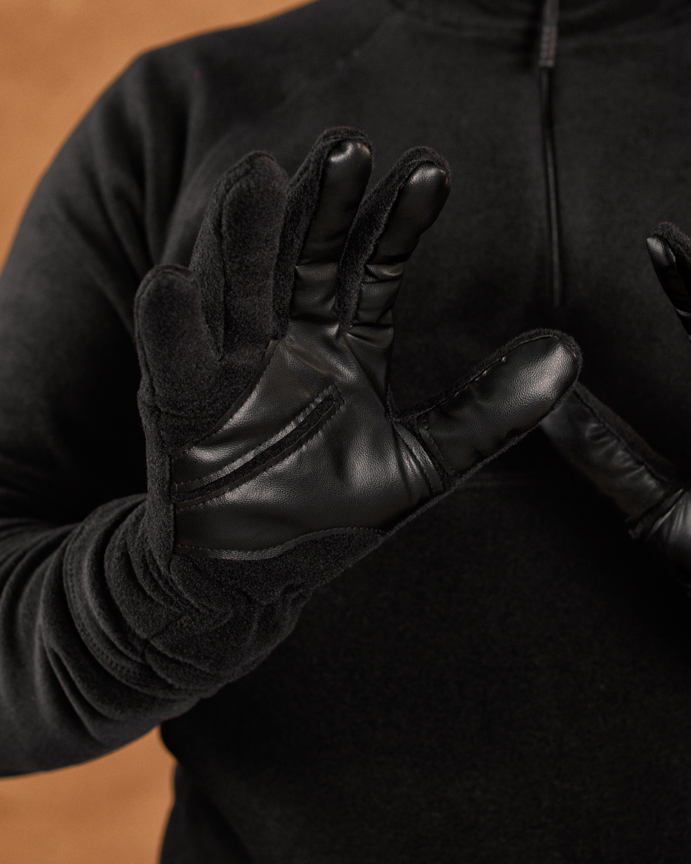 Рукавички тактичні флісові чорні (арт. 9062300102)