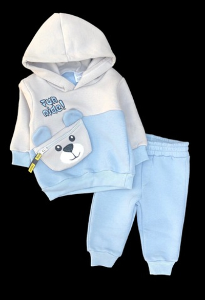 Костюм 2в1: худі, штани "Fun Ride", трьохнитка з начосом ТМ "JNF" (80 см)