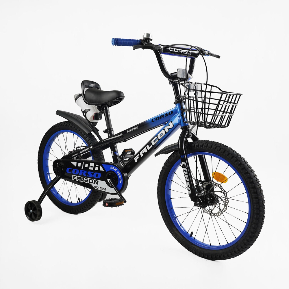 Детский двухколесный велосипед 20 дюймов Corso Falcon с корзиной