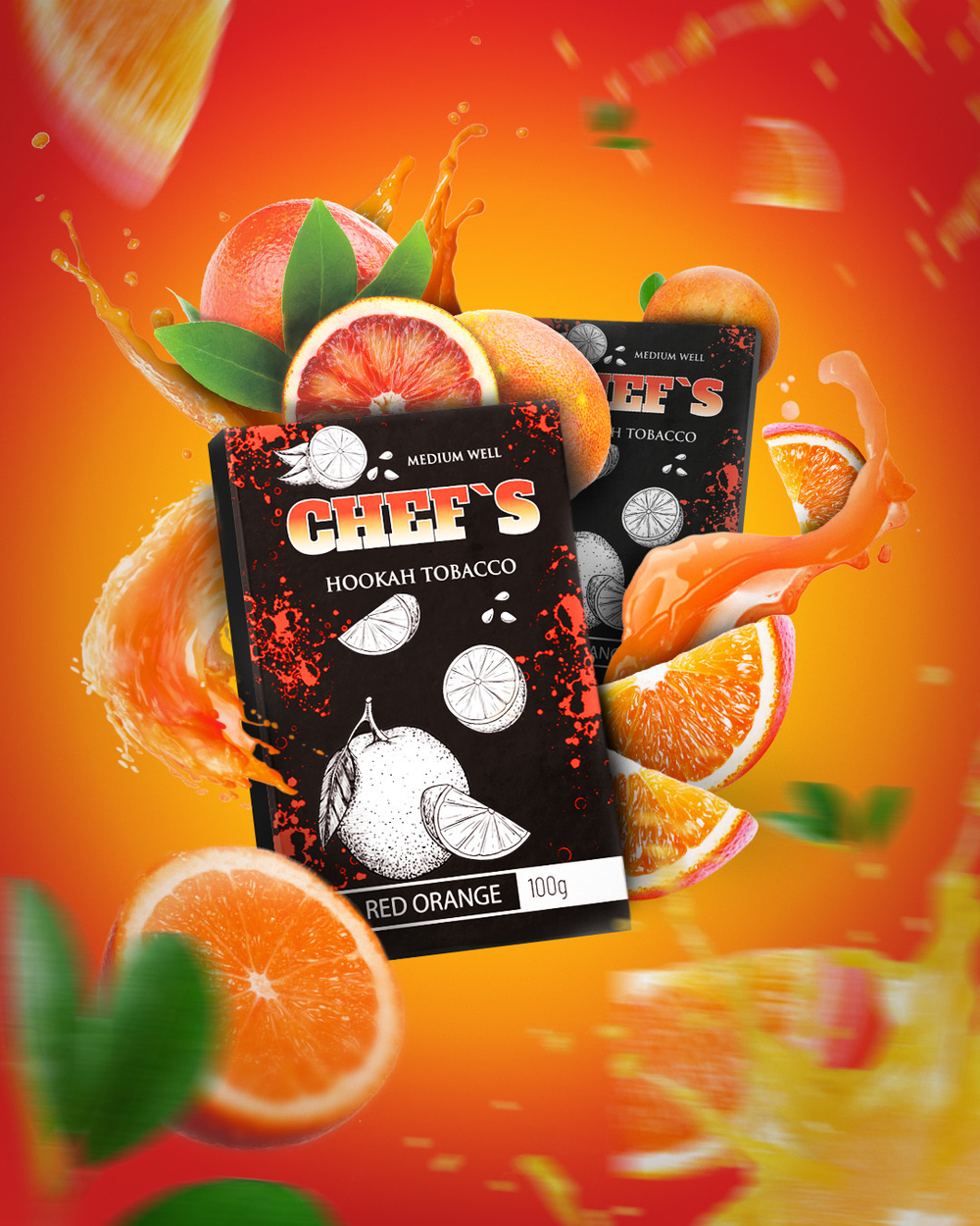 Табак для кальяна Chef’s Red Orange (Сицилийский Апельсин)
