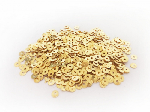 Пайетки металлические  д6мм  золото античное