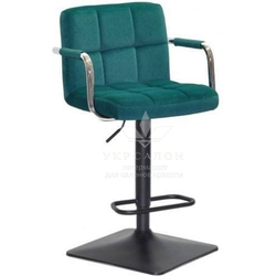 Стульчик для визажа Lion plus black quadro Velor