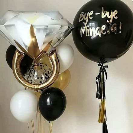 Девичник шарики bye-bye фамилия