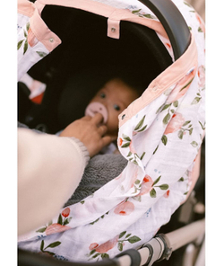 Чехол на коляску цветы