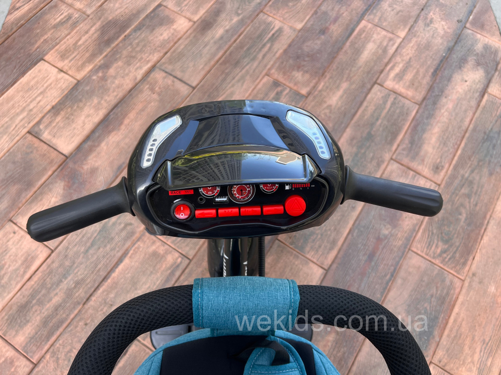 Дитячий триколісний велосипед TILLY Impulse T-386/2 Льон з пультом та посиленою рамою