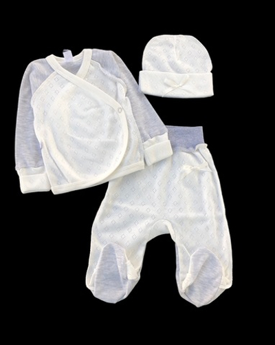 Комплект 3в1: льоля, шапочка, повзуни “Ніжність”, рібана трансфер, інтерлок ТМ “Sweet Mario”