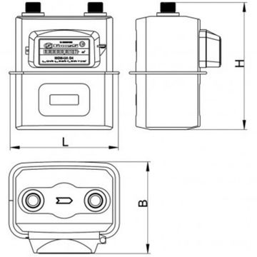 Лічильник GROSS GAS MGM-UA G 4.0 2Z зі згонами (лівий)