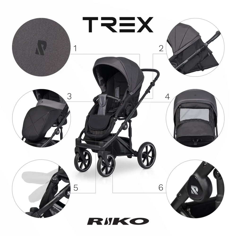 Универсальная коляска 2 в 1 Riko Trex