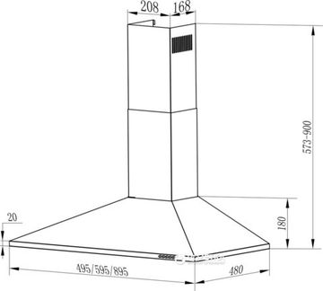 Витяжка INTERLINE UNNA WH A/60 PB/2/T