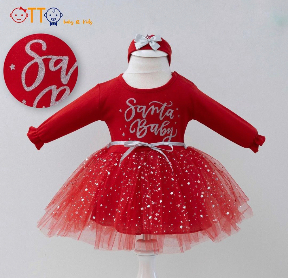 Сукня з пов'язкою "Santa Baby", бавовна, фатін ТМ "Otto"