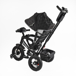 Дитячий триколісний велосипед Best Trike 3390 надувні/фара, з USB, пультом, батьківською ручкою
