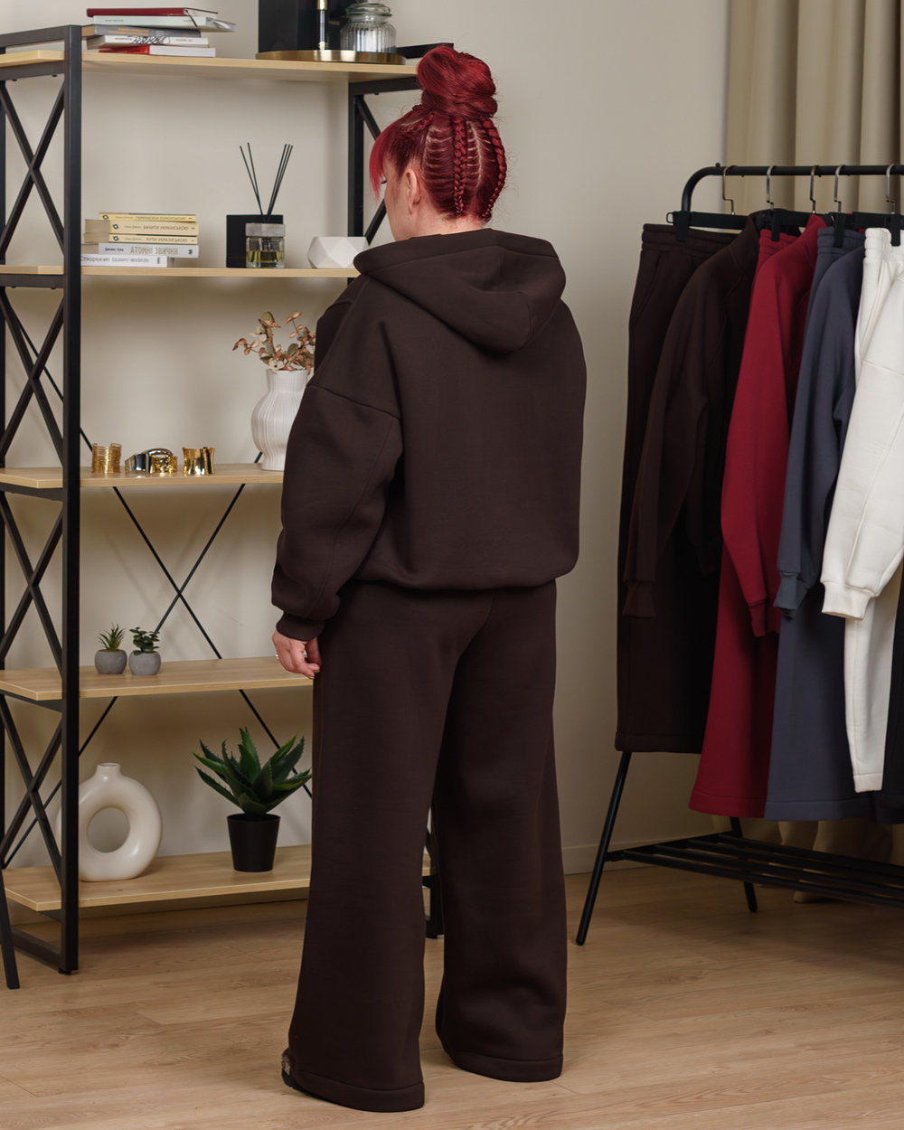 Брюки палаццо жіночі коричневого кольору (арт. 2852500302)