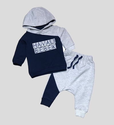 Костюм 2в1: батник, штани "Havali bebek", двунитка ТМ "Kujju" (68 см)