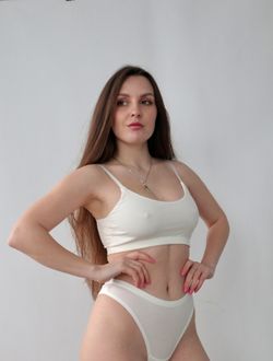 Комплект з топом в рубчик