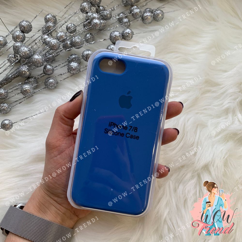 Чехол iPhone 7/8 Silicone Case /royal blue/ ярко-синий 1:1