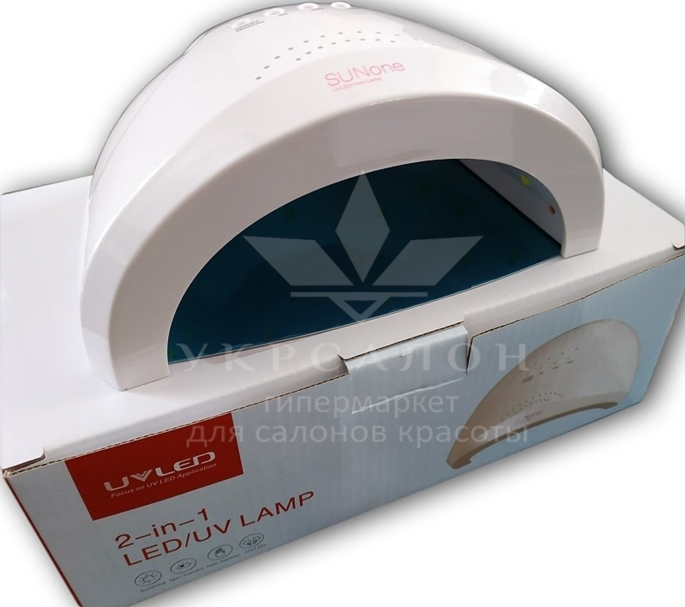Лампа для манікюру led + uv sun one, 48w