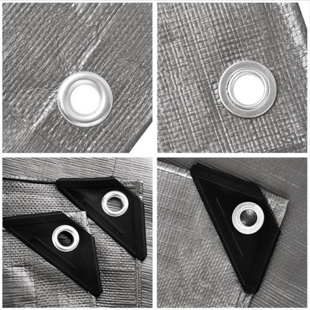 Тент 2х7 от дождя и снега 210г./м2 (серый/коричневый). Усиленные края.