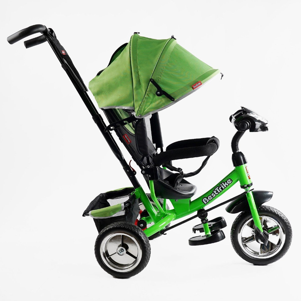 Дитячий триколісний велосипед Best Trike 6588 піна/фара, з батьківською ручкою