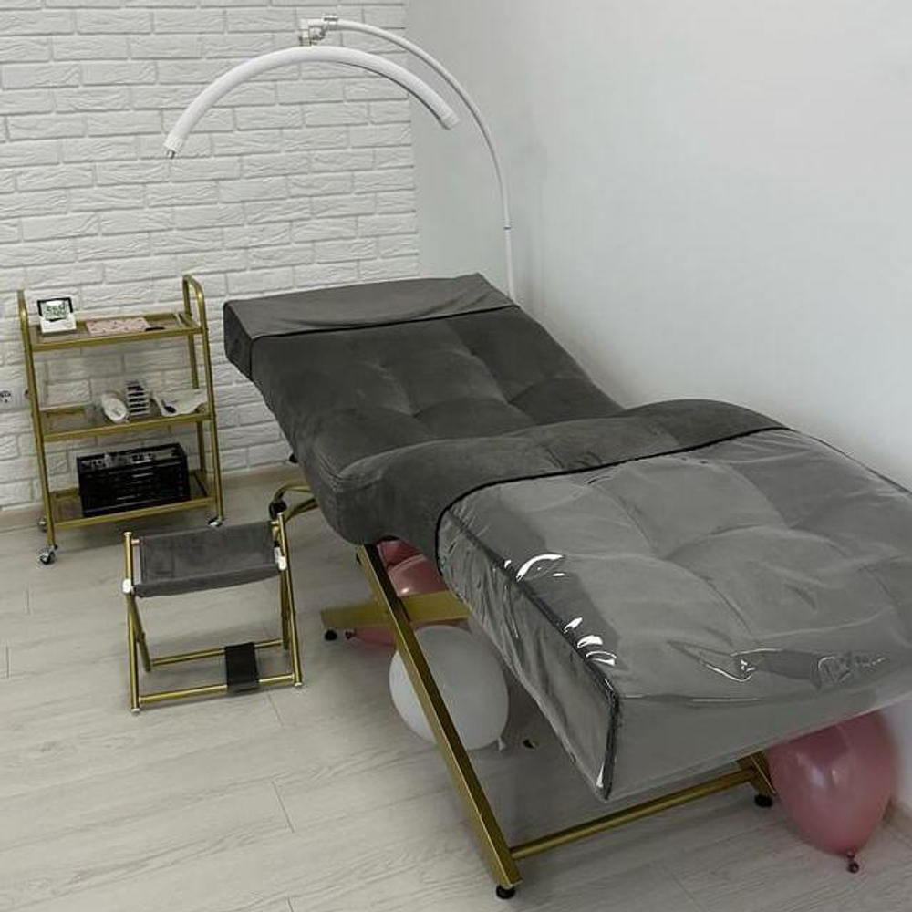 Кушетка анатомічна з візком Tertio, підставкою для сумки та стільцем