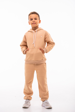 Дитячий спортивний утеплений костюм Kindamor Warm Autumn Beige для хлопчика, фліс бежевий