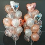 Шарики на день рождения розовое золото