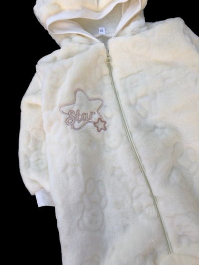 Комбінезон (ромпер) з капюшоном "Star", набивна махра ТМ "UA" (68 см)