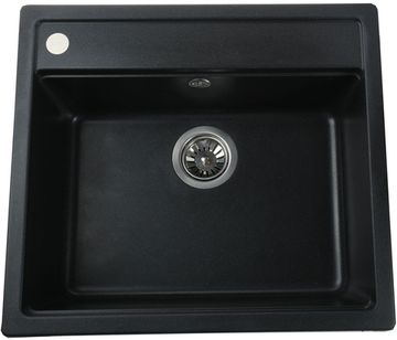 Кухонна мийка GLOBUS LUX Volta 570x510 чорний металік