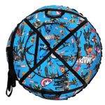 Надувные санки-ватрушки  для катания с горки "Марвел blue" диаметр 100 см. (Оксфорд, ПВХ)