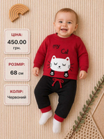 Костюм 2в1: світшот, штани "Кошеня", бавовна ТМ "Civil" (68 см)