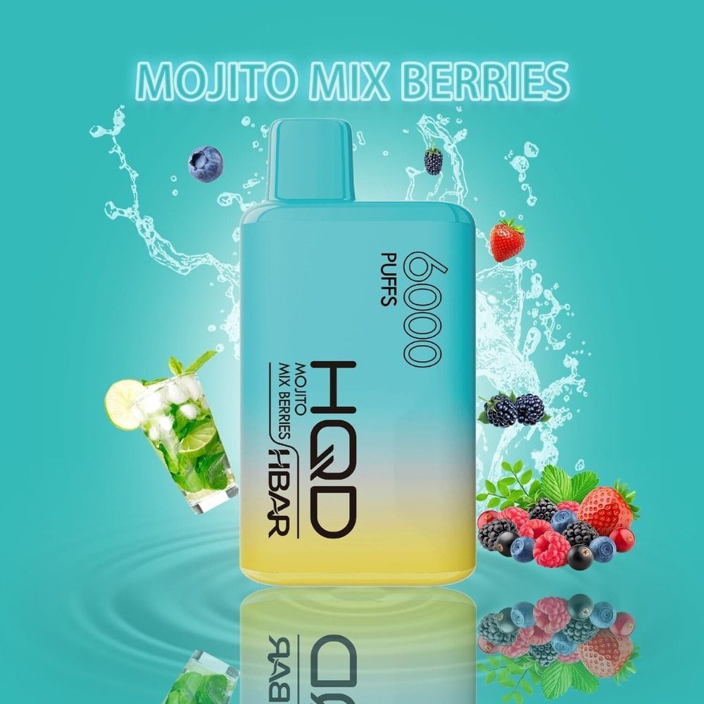 HQD HBAR 6000 Mojito Mix Berries 5% nic