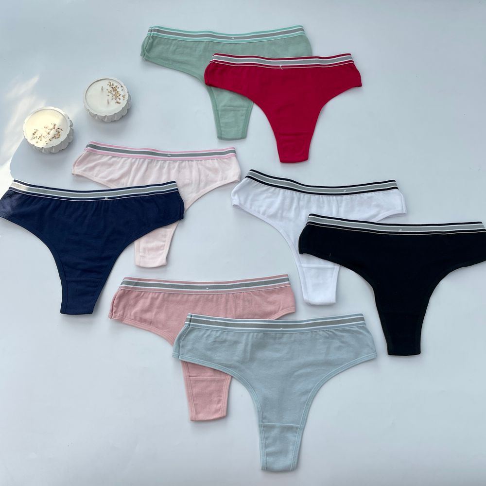 Стрінги з полосками на резинці