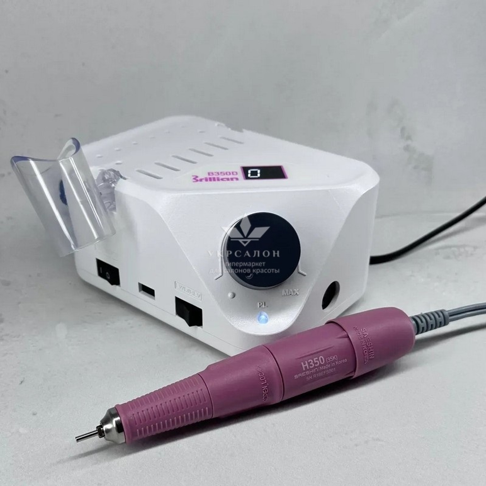 Фрезер для манікюру та педикюру Saeshin Brillian B350D/H350, ручка рожева