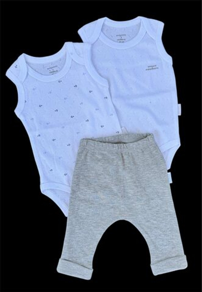 Набір одягу для хлопчика: боді-майки, штани "Sailor", рібана ажур, бавовна ТМ "Andy Wawa" (62 см)