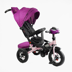 Дитячий триколісний велосипед Best Trike 6088 F надувні/фара, з USB, пультом, батьківською ручкою
