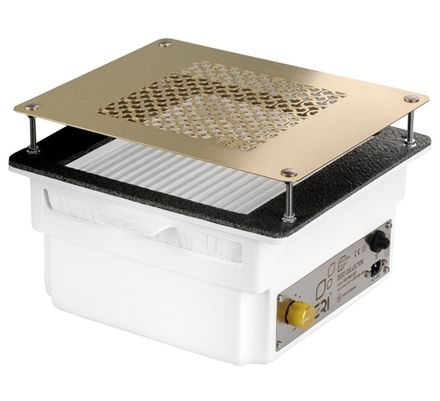 Врезная маникюрная вытяжка с HEPA фильтром Teri 800, цвет белый (сетка золотая)
