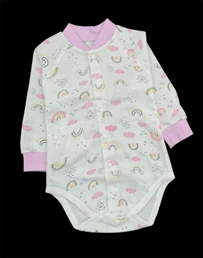 Боді з довгим рукавом "Mix", футер ТМ "Happy ToT" (80 см)