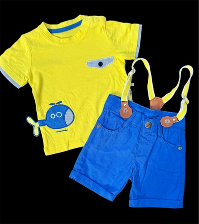 Костюм 2в1: футболка, шорти "Вертоліт", бавовна, котон ТМ "Concept" (74 см)