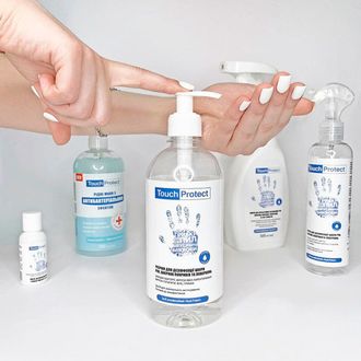 Антисептик раствор для дезинфекции рук, тела, поверхностей и инструментов Touch Protect 500 ml