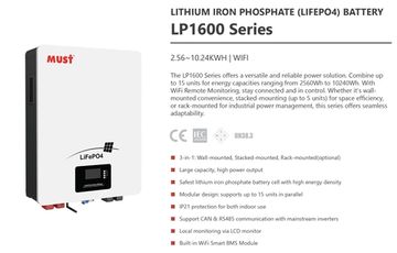 Акумулятор MUST LiFePO4 LP16-24200