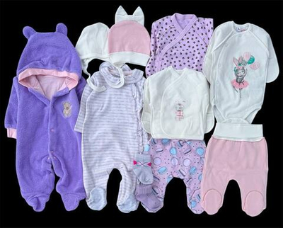Гарний набір одягу для новонародженої дівчинки, якісний одяг для немовлят, зима, демісезон (осінь, весна), зріст 56 см, бавовна